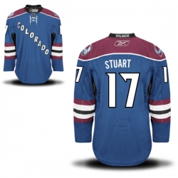 Brad Stuart Reebok Colorado Avalanche Authentic Blue Alternate Steel Jersey