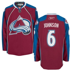 Erik Johnson Reebok Colorado Avalanche Authentic Red Burgundy Home NHL Jersey