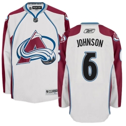 Erik Johnson Reebok Colorado Avalanche Authentic White Away NHL Jersey