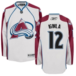 Jarome Iginla Reebok Colorado Avalanche Authentic White Away NHL Jersey
