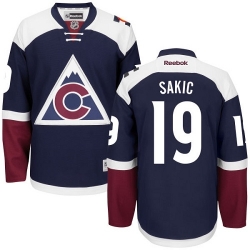 Joe Sakic Youth Reebok Colorado Avalanche Authentic Blue Third NHL Jersey