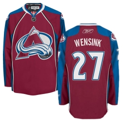 John Wensink Reebok Colorado Avalanche Premier Red Burgundy Home NHL Jersey
