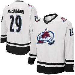 Nathan MacKinnon Reebok Colorado Avalanche Authentic White Fashion NHL Jersey