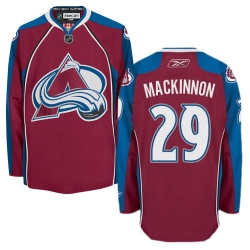 Nathan MacKinnon Youth Reebok Colorado Avalanche Authentic Red Burgundy Home NHL Jersey