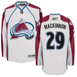Nathan MacKinnon Youth Reebok Colorado Avalanche Premier White Away NHL Jersey