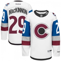 Nathan MacKinnon Reebok Colorado Avalanche Authentic White 2016 Stadium Series NHL Jersey