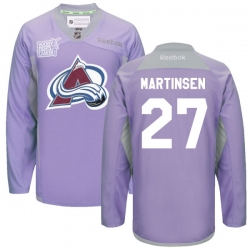 Andreas Martinsen Youth Reebok Colorado Avalanche Authentic Gold Practice Jersey