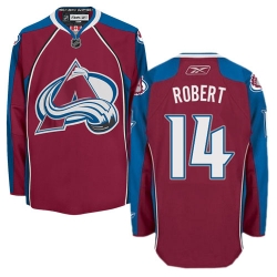 Rene Robert Reebok Colorado Avalanche Authentic Red Burgundy Home NHL Jersey