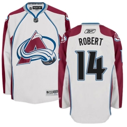 Rene Robert Reebok Colorado Avalanche Authentic White Away NHL Jersey
