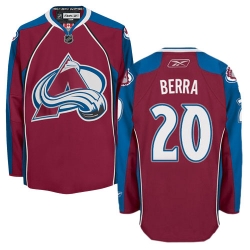 Reto Berra Reebok Colorado Avalanche Premier Red Burgundy Home NHL Jersey