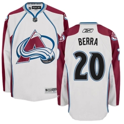 Reto Berra Reebok Colorado Avalanche Premier White Away NHL Jersey