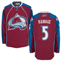Rob Ramage Reebok Colorado Avalanche Premier Red Burgundy Home NHL Jersey