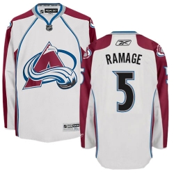 Rob Ramage Reebok Colorado Avalanche Authentic White Away NHL Jersey
