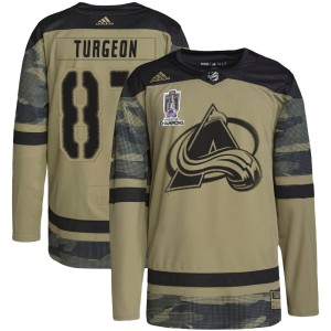 Pierre Turgeon Youth Adidas Colorado Avalanche Authentic Camo Military Appreciation Practice 2022 Stanley Cup Champions Jersey