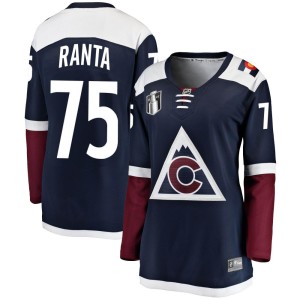 Sampo Ranta Women's Fanatics Branded Colorado Avalanche Breakaway Navy Alternate 2022 Stanley Cup Final Patch Jersey