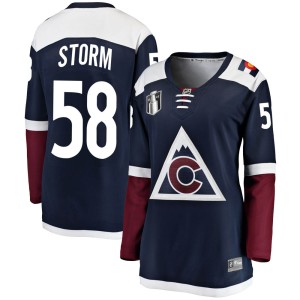 Ben Storm Women's Fanatics Branded Colorado Avalanche Breakaway Navy Alternate 2022 Stanley Cup Final Patch Jersey