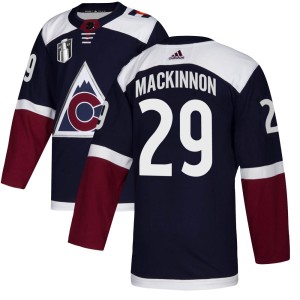 Nathan MacKinnon Youth Adidas Colorado Avalanche Authentic Navy Alternate 2022 Stanley Cup Final Patch Jersey