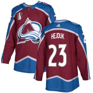 Milan Hejduk Men's Adidas Colorado Avalanche Authentic Burgundy Home 2022 Stanley Cup Final Patch Jersey
