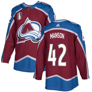 Josh Manson Men's Adidas Colorado Avalanche Authentic Burgundy Home 2022 Stanley Cup Final Patch Jersey