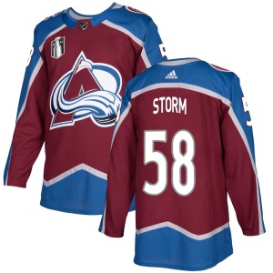 Ben Storm Men's Adidas Colorado Avalanche Authentic Burgundy Home 2022 Stanley Cup Final Patch Jersey
