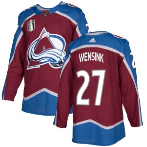 John Wensink Men's Adidas Colorado Avalanche Authentic Burgundy Home 2022 Stanley Cup Final Patch Jersey