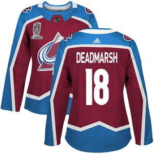 Adam Deadmarsh Women's Adidas Colorado Avalanche Authentic Burgundy Home 2022 Stanley Cup Champions Jersey