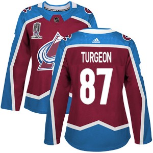 Pierre Turgeon Women's Adidas Colorado Avalanche Authentic Burgundy Home 2022 Stanley Cup Champions Jersey