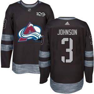Jack Johnson Youth Colorado Avalanche Authentic Black 1917-2017 100th Anniversary Jersey