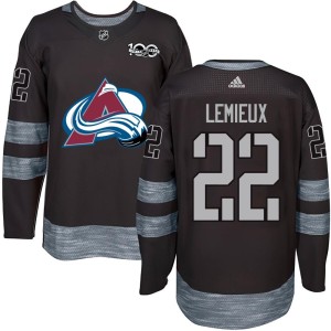 Claude Lemieux Youth Colorado Avalanche Authentic Black 1917-2017 100th Anniversary Jersey