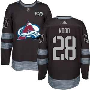 Miles Wood Youth Colorado Avalanche Authentic Black 1917-2017 100th Anniversary Jersey