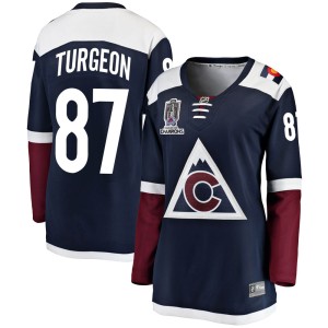 Pierre Turgeon Women's Fanatics Branded Colorado Avalanche Breakaway Navy Alternate 2022 Stanley Cup Champions Jersey