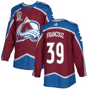 Pavel Francouz Men's Adidas Colorado Avalanche Authentic Burgundy Home 2022 Stanley Cup Champions Jersey