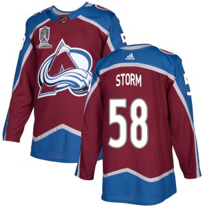 Ben Storm Men's Adidas Colorado Avalanche Authentic Burgundy Home 2022 Stanley Cup Champions Jersey