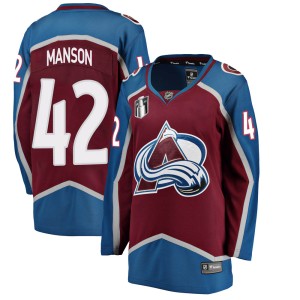 Josh Manson Women's Fanatics Branded Colorado Avalanche Breakaway Maroon Home 2022 Stanley Cup Final Patch Jersey