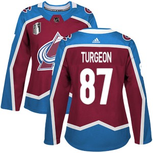 Pierre Turgeon Women's Adidas Colorado Avalanche Authentic Burgundy Home 2022 Stanley Cup Final Patch Jersey