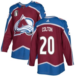 Ross Colton Youth Adidas Colorado Avalanche Authentic Burgundy Home 2022 Stanley Cup Final Patch Jersey