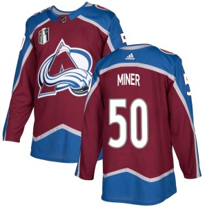 Trent Miner Youth Adidas Colorado Avalanche Authentic Burgundy Home 2022 Stanley Cup Final Patch Jersey