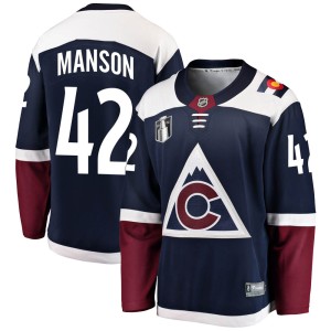 Josh Manson Youth Fanatics Branded Colorado Avalanche Breakaway Navy Alternate 2022 Stanley Cup Final Patch Jersey