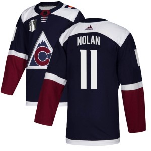 Owen Nolan Men's Adidas Colorado Avalanche Authentic Navy Alternate 2022 Stanley Cup Final Patch Jersey