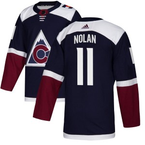 Owen Nolan Men's Adidas Colorado Avalanche Authentic Navy Alternate Jersey