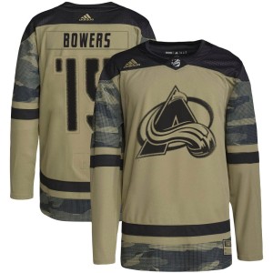 Shane Bowers Youth Adidas Colorado Avalanche Authentic Camo Military Appreciation Practice Jersey