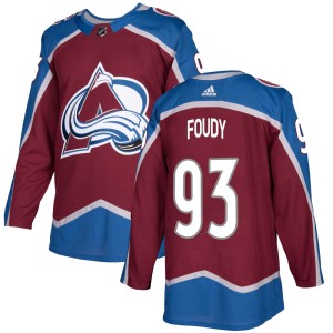Jean-Luc Foudy Men's Adidas Colorado Avalanche Authentic Burgundy Home Jersey