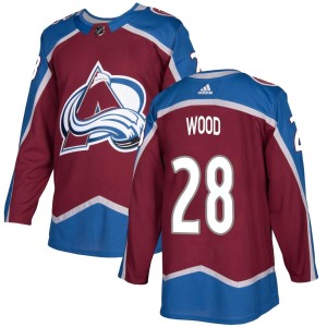 Miles Wood Men's Adidas Colorado Avalanche Authentic Burgundy Home Jersey