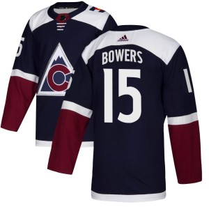 Shane Bowers Youth Adidas Colorado Avalanche Authentic Navy Alternate Jersey