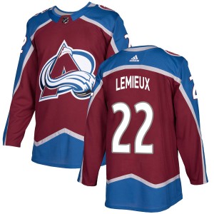 Claude Lemieux Youth Adidas Colorado Avalanche Authentic Burgundy Home Jersey