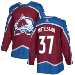 Casey Mittelstadt Youth Adidas Colorado Avalanche Authentic Burgundy Home Jersey