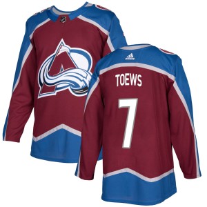 Devon Toews Youth Adidas Colorado Avalanche Authentic Burgundy Home Jersey
