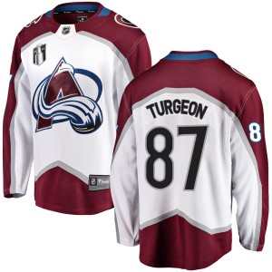 Pierre Turgeon Youth Fanatics Branded Colorado Avalanche Breakaway White Away 2022 Stanley Cup Final Patch Jersey