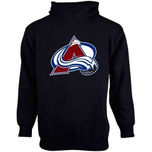 Youth Colorado Avalanche Blue Men's Old Time Hockey Big Logo Fleece Pullover Hoodie - Steel