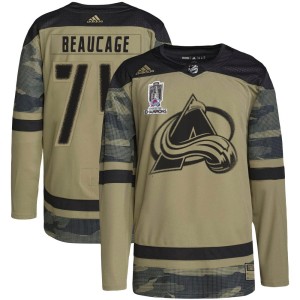 Alex Beaucage Youth Adidas Colorado Avalanche Authentic Camo Military Appreciation Practice 2022 Stanley Cup Champions Jersey